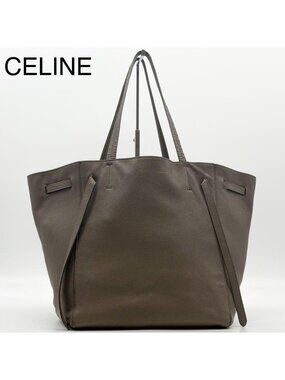 Celine Cabas Phantom Greige Tote Bag Leather